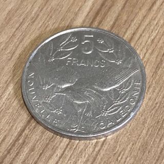 海外アンティークコイン ニューカレドニア 5フラン硬貨(貨幣)