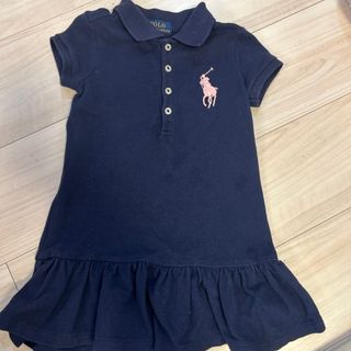 ポロラルフローレン(POLO RALPH LAUREN)のポロラルフローレン ポロシャツワンピース　ネイビー　2Y(ワンピース)