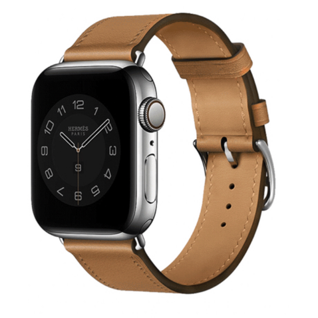 Apple Watch(アップルウォッチ)のApple Watch  バンド 合皮 42/44/45mm  ライトブラウン メンズの時計(レザーベルト)の商品写真