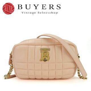 バーバリー(BURBERRY)の【中古】 バーバリー ショルダーバッグ ミニローラ レザー ピンク - 斜め掛け カメラバッグ キルティング レディース 女性 BURBERRY(ショルダーバッグ)