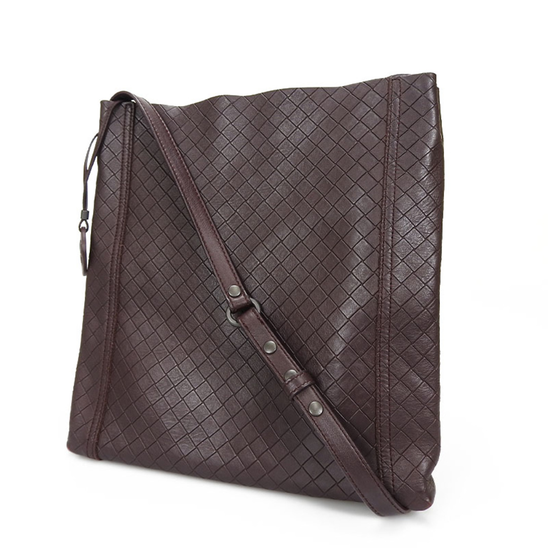 Bottega Veneta(ボッテガヴェネタ)の【中古】 ボッテガヴェネタ ショルダーバッグ 298786 レザー ダークブラウン - レディース 女性 BOTTEGAVENETA レディースのバッグ(ショルダーバッグ)の商品写真