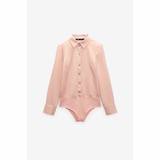 ザラ(ZARA)のザラ　ショルダーパッドテンボディスーツ　ブラウス　シャツ　トップス　ボディスーツ(シャツ/ブラウス(長袖/七分))