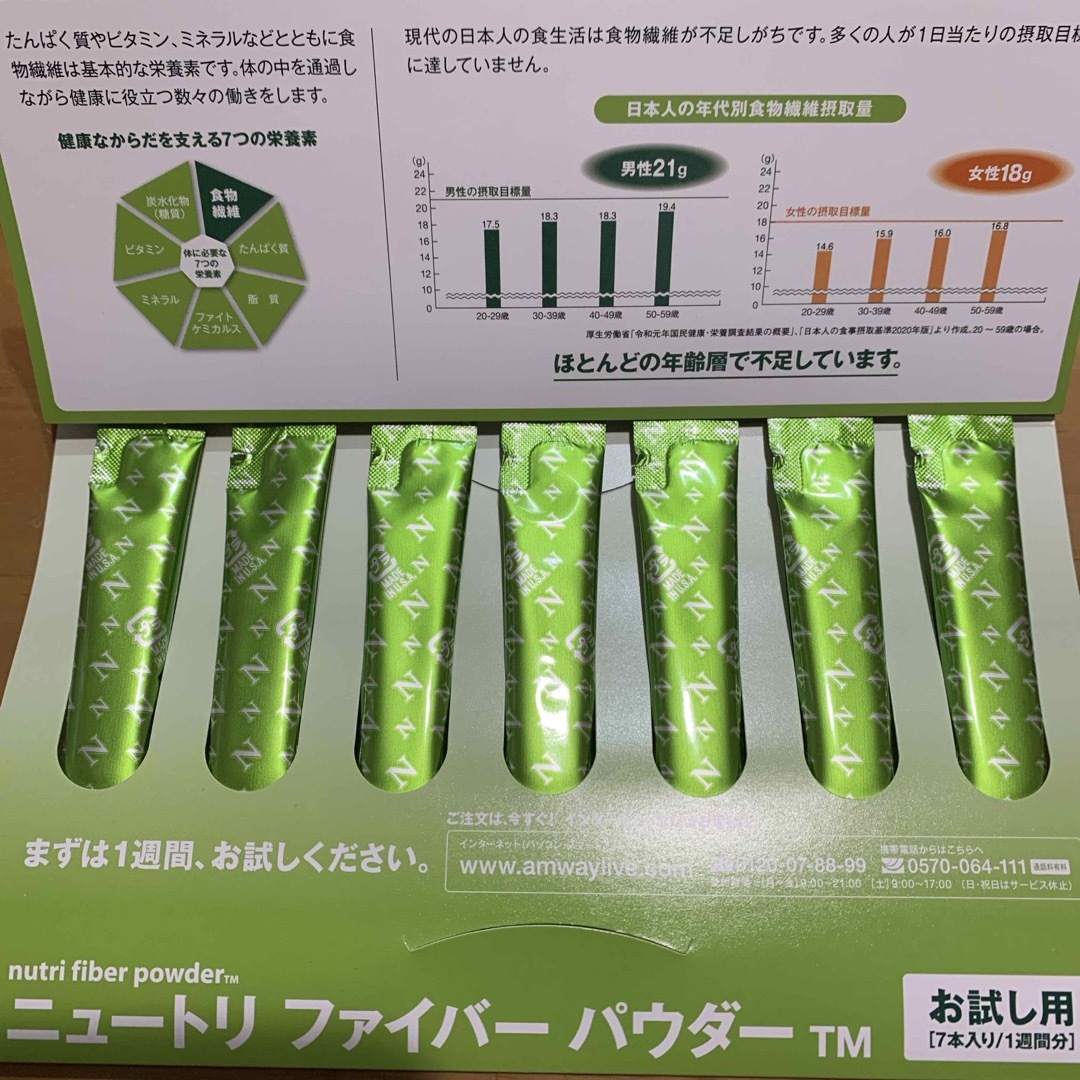 Amway(アムウェイ)のニュートリ　ファイバーパウダー 食品/飲料/酒の健康食品(その他)の商品写真