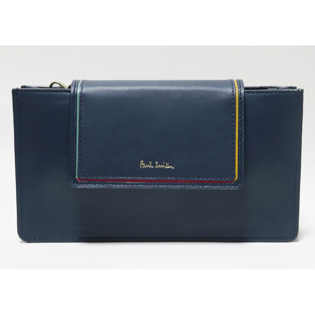 《ポールスミス》箱付新品 ショルダーストラップ付 レザー長財布 ウォレットポーチ 《ポールスミス》箱付新品 ショルダーストラップ付 レザー長財布 ウォレットポーチ