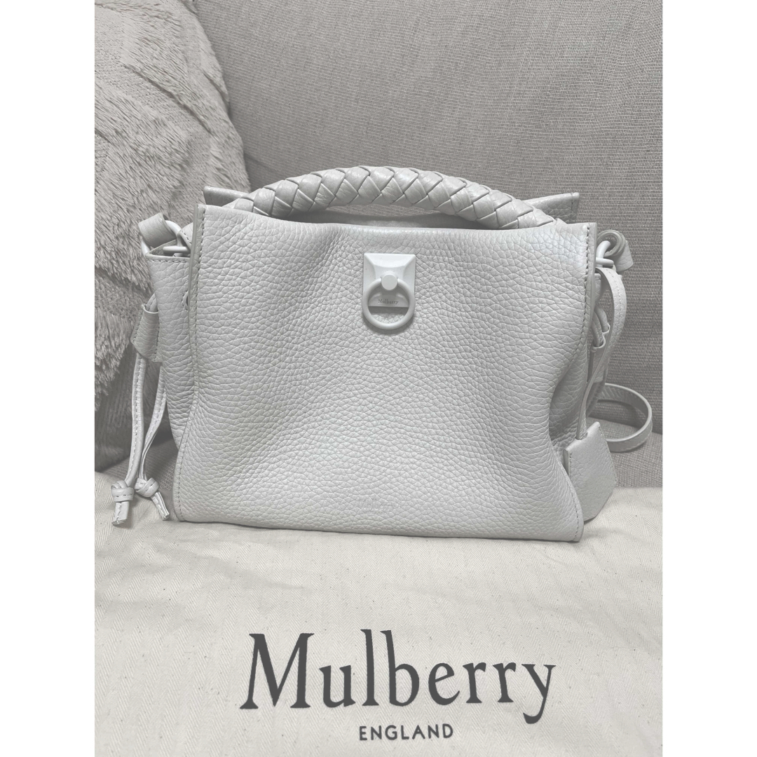 Mulberry(マルベリー)のmulberry 美品　保存袋付　マルベリー  スモールアイリス　ホワイト レディースのバッグ(ハンドバッグ)の商品写真