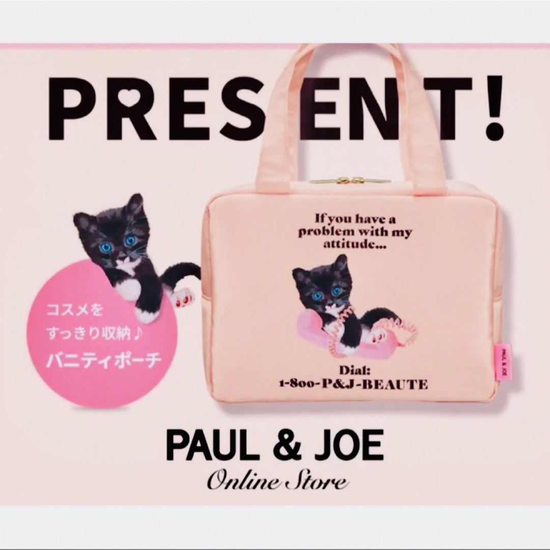 PAUL & JOE(ポールアンドジョー)の【非売品】PAUL&JOE オリジナル バニティバッグ エンタメ/ホビーのコレクション(ノベルティグッズ)の商品写真