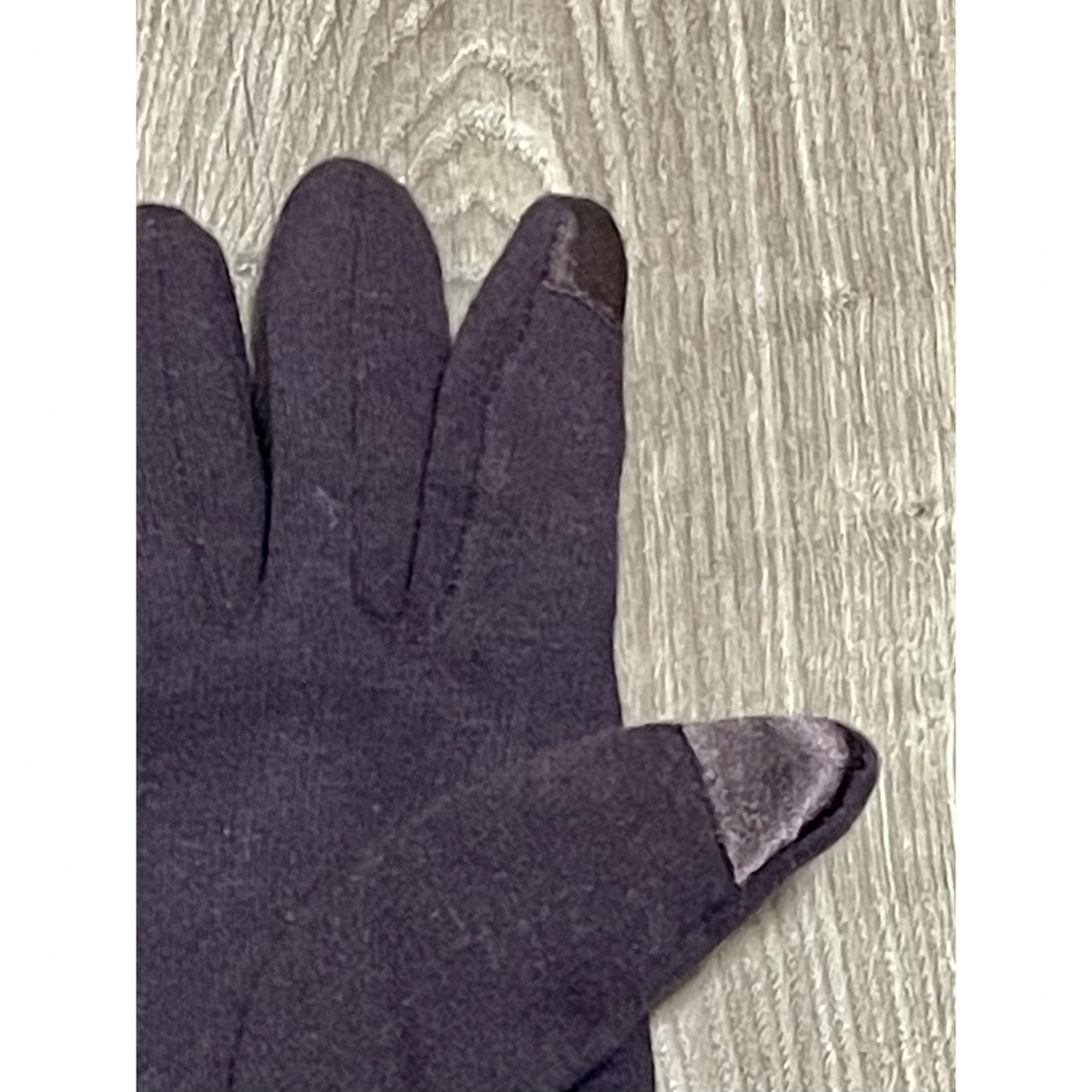 スマホ手袋🧤  ブラウン  ツートンベルト付きデザイン レディースのファッション小物(手袋)の商品写真