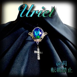 数量限定 -Uriel-ブローチ ゴールド シルバー エメラルドグリーン