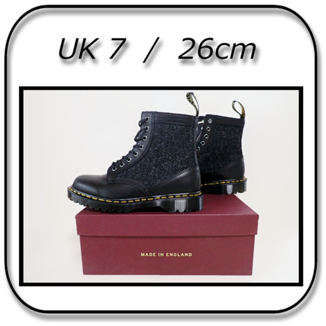Dr.Martens(ドクターマーチン)の26cm： Drマーチン x ハリスツィード　1460 英国製 8ホール UK7 メンズの靴/シューズ(ブーツ)の商品写真