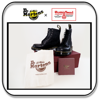 ドクターマーチン(Dr.Martens)の26cm： Drマーチン x ハリスツィード　1460 英国製 8ホール UK7(ブーツ)