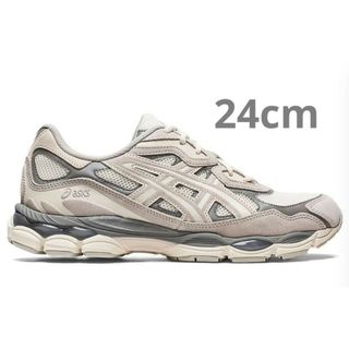 アシックス(asics)の【24cm】asics GEL-NYC Cream/Oyster Grey(スニーカー)