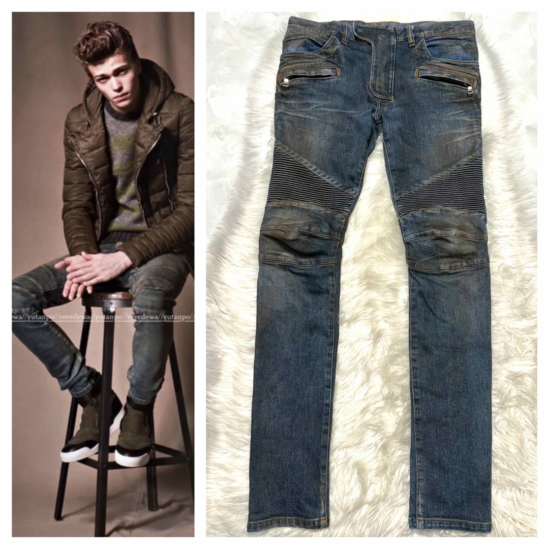 BALMAIN - 本物雑誌掲載バルマンオム ダスト ストレッチ BALMAIN - 本物雑誌掲載バルマンオム ダスト ストレッチ