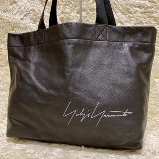 Yohji Yamamoto - ヨウジヤマモト トートバッグ 青山店限定 デカロゴ レザー 黒