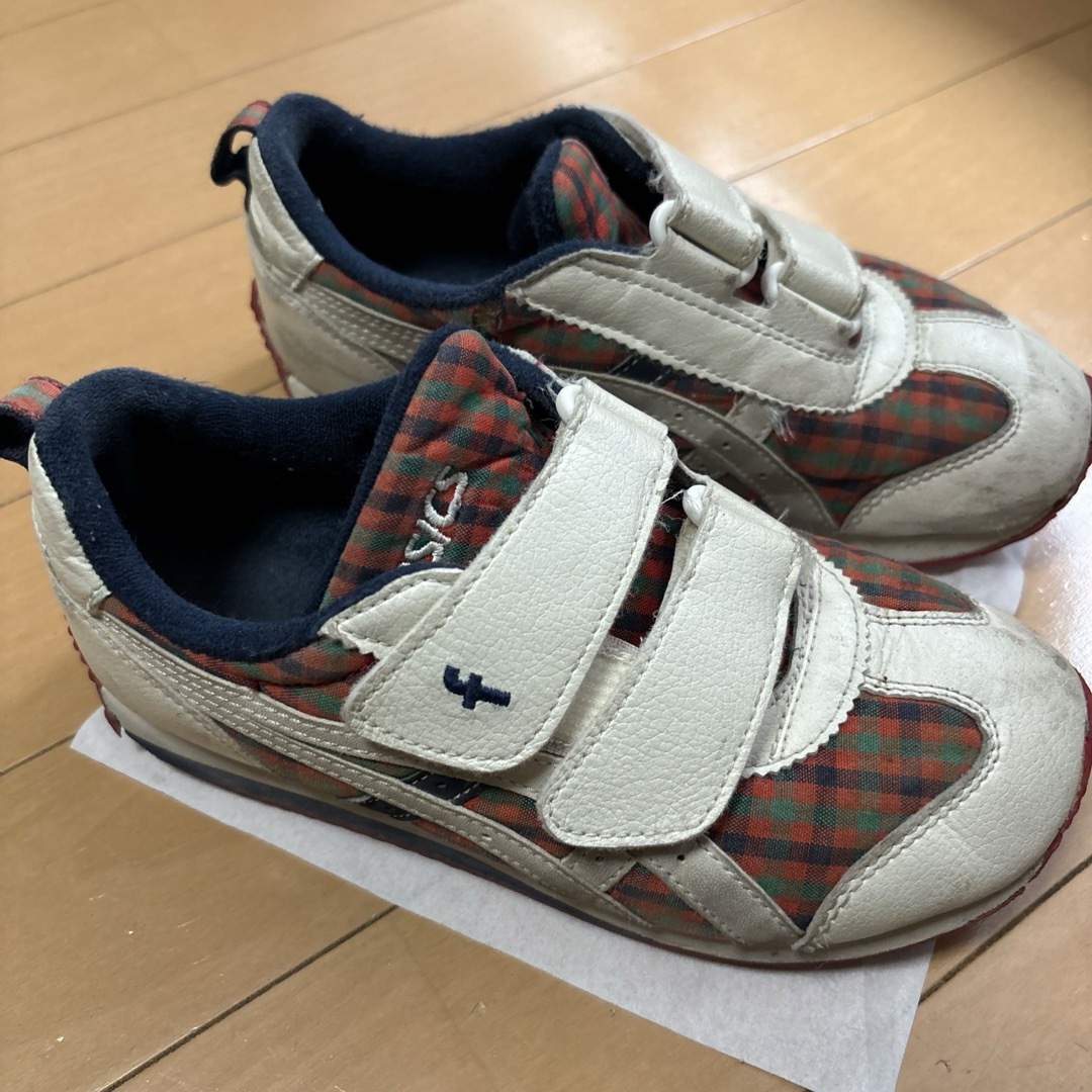 familiar(ファミリア)のfamiliar×asics スニーカー　20㎝　レッド キッズ/ベビー/マタニティのキッズ靴/シューズ(15cm~)(スニーカー)の商品写真