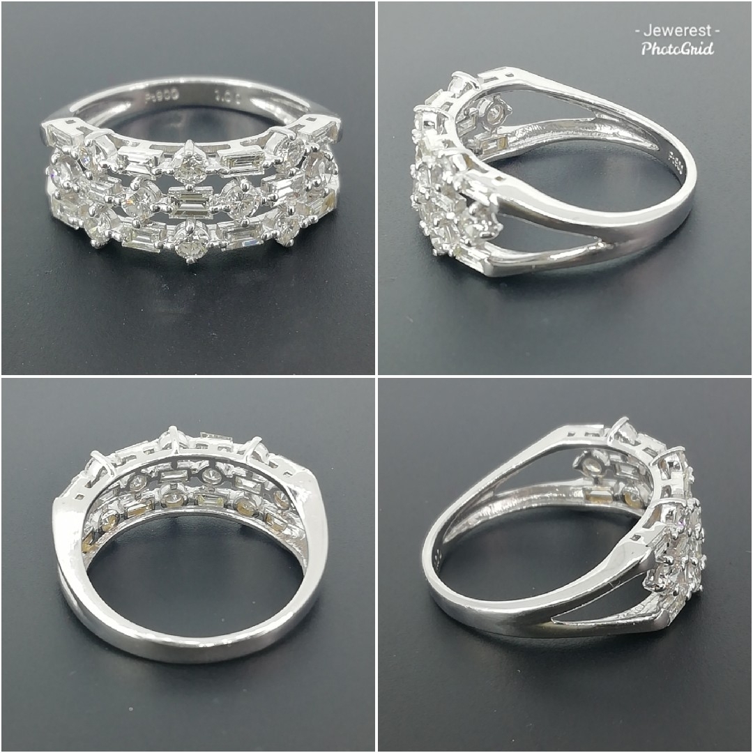 Pt900✨ダイヤ1.00ct✨リング◇バケット&ブリリアントが素敵なリング✨ レディースのアクセサリー(リング(指輪))の商品写真