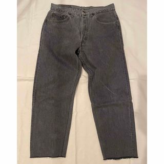 リーバイス(Levi's)の【裾カットオフ】USA リーバイス　501 先染め　ブラック　W32(デニム/ジーンズ)