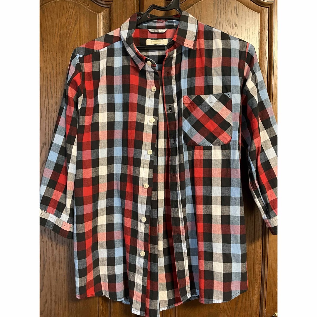BROWNY(ブラウニー)のチェック 長袖　薄い生地　綿100% メンズのトップス(シャツ)の商品写真