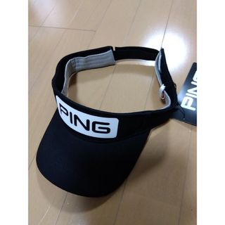 ピン(PING)の【新品】ピン バイザー ブラック(ウエア)