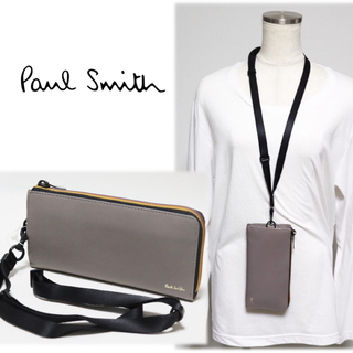 ポールスミス(Paul Smith)の《ポールスミス》新品 ストラップ付 レザーL字ファスナー式長財布 男女兼用(長財布)