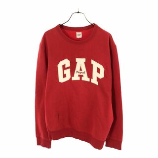 ギャップ(GAP)のギャップ 長袖 トレーナー XS レッド GAP スウェット 裏起毛 メンズ 古着 【240225】(スウェット)