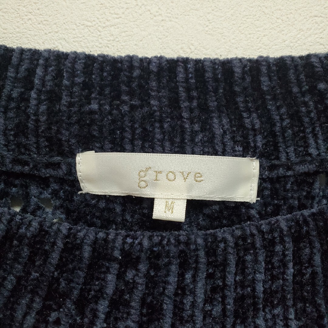 grove(グローブ)のgrove ネイビーニット レディースのトップス(ニット/セーター)の商品写真