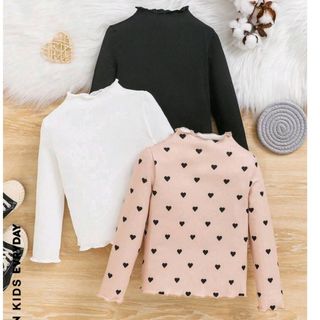 シーイン(SHEIN)のSHEIN ❣ トップス セット 90 95 女の子 まとめ売り 長袖 ハート(Tシャツ/カットソー)