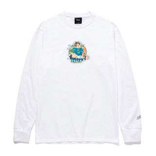 HUF - スト2&HUF コラボ長袖Tシャツ ホワイト Mサイズ