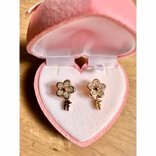 フォリフォリ(Folli Follie)のFolli Follie フォリフォリ ピンクゴールド ピアス【美品】(ピアス)