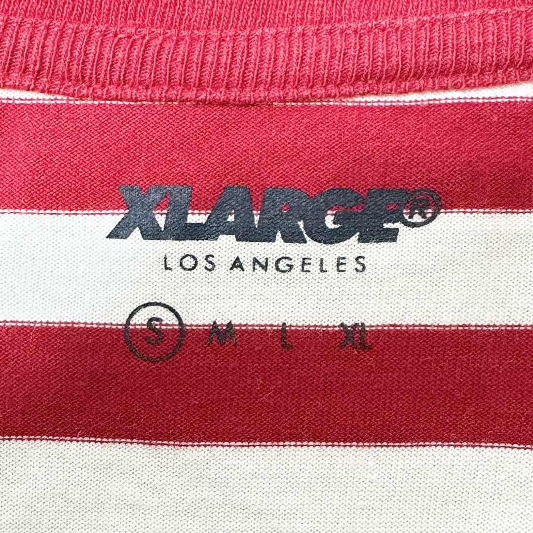 XLARGE(エクストララージ)の美品★XLARGE/エクストララージ ★ボーダー★ロンT★長袖★レッド/赤白★S メンズのトップス(Tシャツ/カットソー(七分/長袖))の商品写真