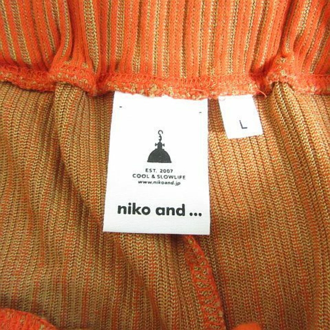 niko and...(ニコアンド)のニコアンド Niko and.. ワイド パンツ 綿 L オレンジ レディースのパンツ(その他)の商品写真