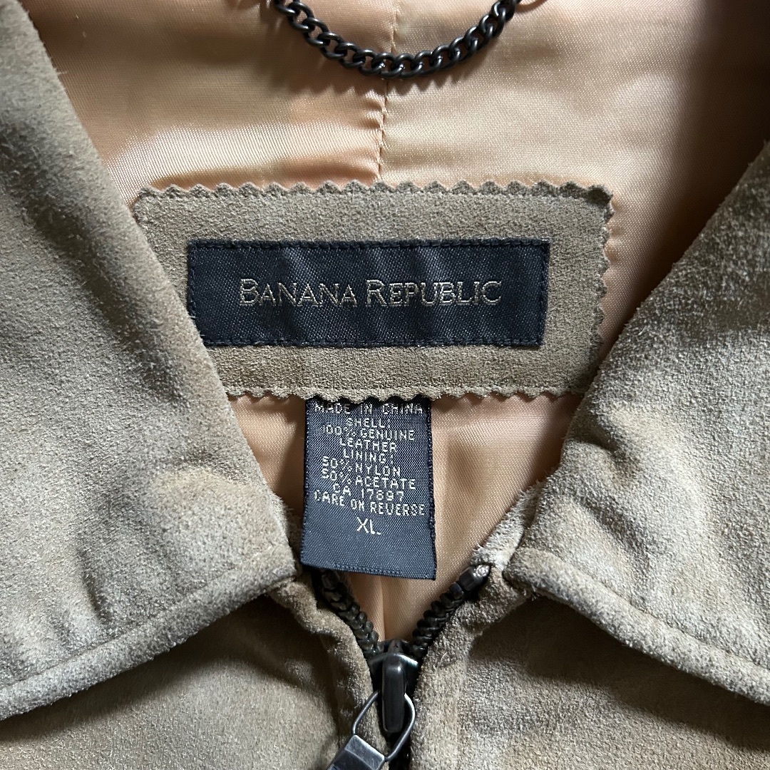 Banana Republic(バナナリパブリック)の90s バナナリパブリック レザージャケット XL ベージュ メンズのジャケット/アウター(レザージャケット)の商品写真