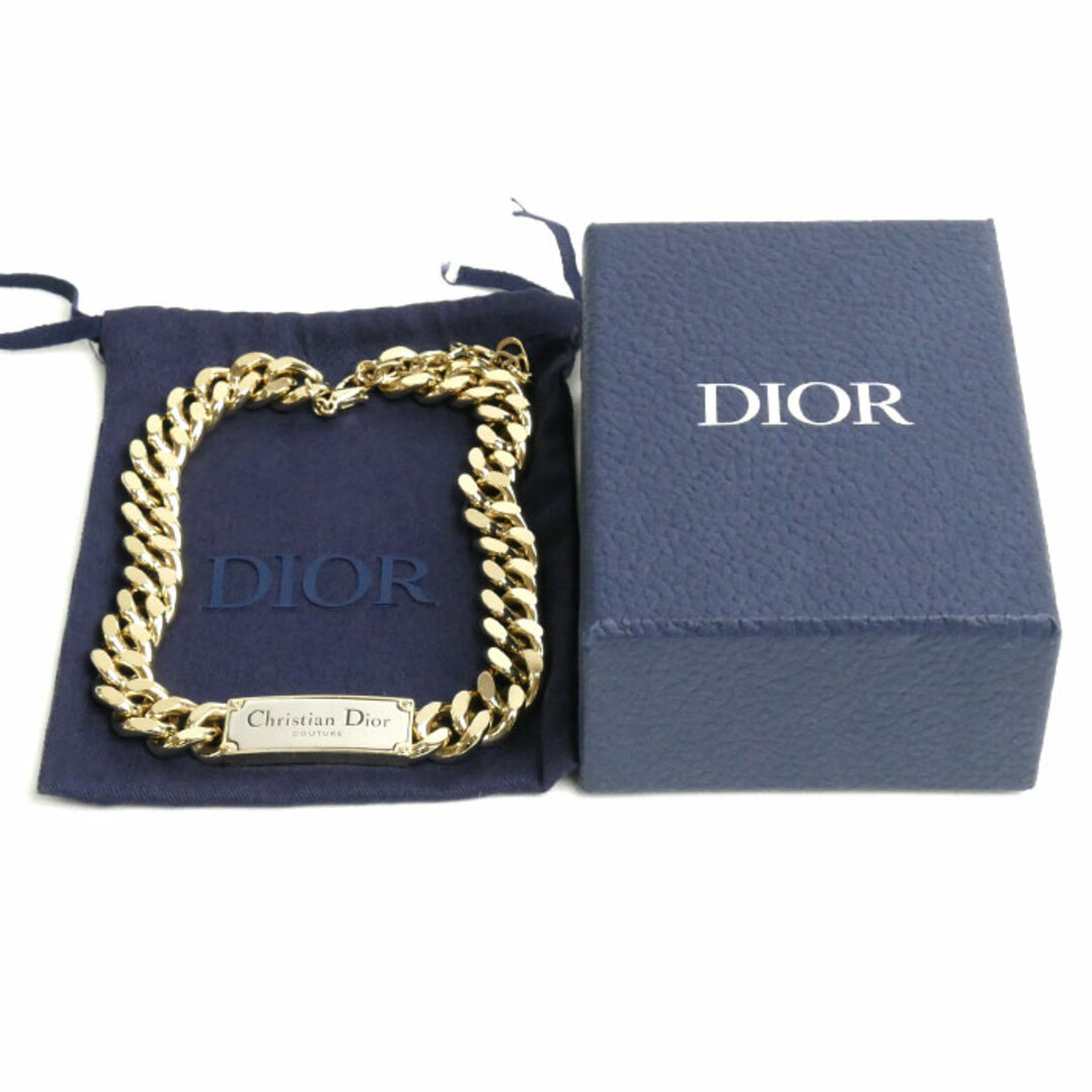 Christian Dior(クリスチャンディオール)のChristian Dior クリスチャンディオール 真鍮 COUTURE チェーンリンク ネックレス N2064HOMMT D012 165.0g 40～47cm メンズ【中古】 メンズのアクセサリー(ネックレス)の商品写真