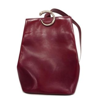 カルティエ(Cartier)の★SALE 【4fd3782】カルティエ ショルダーバッグ/パンテール/レザー/レッド/シルバー金具 【中古】 レディース(ショルダーバッグ)