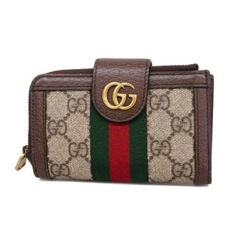 グッチ(Gucci)の【4fd3788】グッチ コインケース/オフィディア/699353 1147/PVC/ブラウン/ゴールド金具 【中古】 レディース(コインケース)