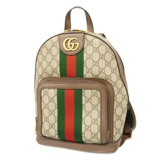 グッチ(Gucci)の【4fd3881】グッチ リュックサック/オフィディア/547965/PVC/ブラウン/ゴールド金具 【中古】 レディース(リュック/バックパック)