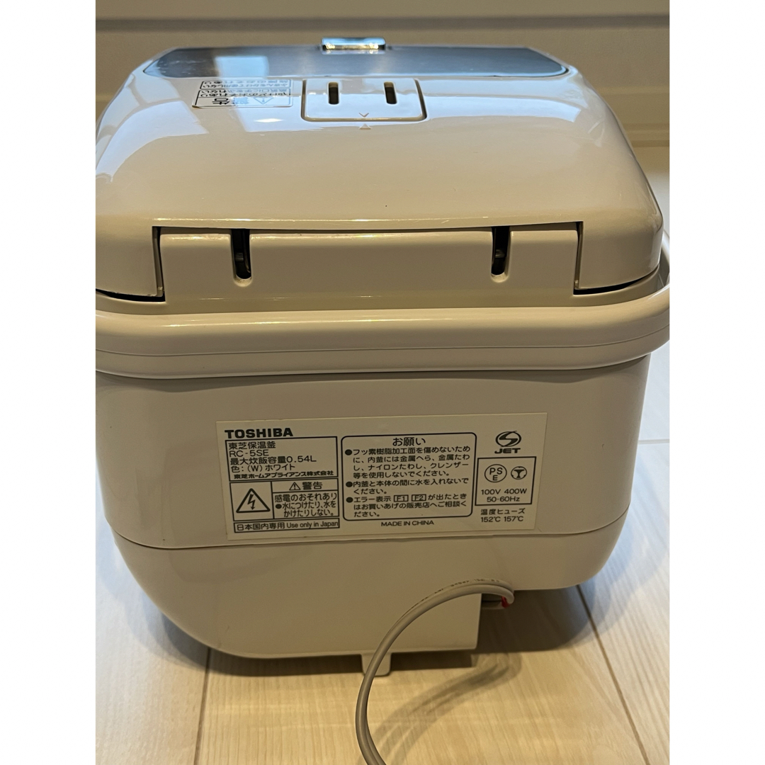 東芝(トウシバ)の【ジャンク品】東芝　TOSHIBA マイコン炊飯器　3合炊き　RC-5SE スマホ/家電/カメラの調理家電(炊飯器)の商品写真