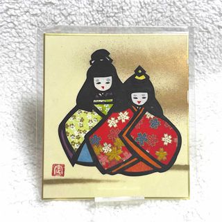 【切り絵】ひな祭り お雛様とお内裏様 ミニ色紙③(アート/写真)