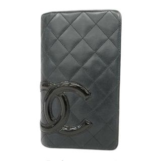 シャネル(CHANEL)の★SALE 【4fd3946】シャネル 長財布/カンボン/ラムスキン/ブラック/シルバー金具 【中古】 レディース(財布)