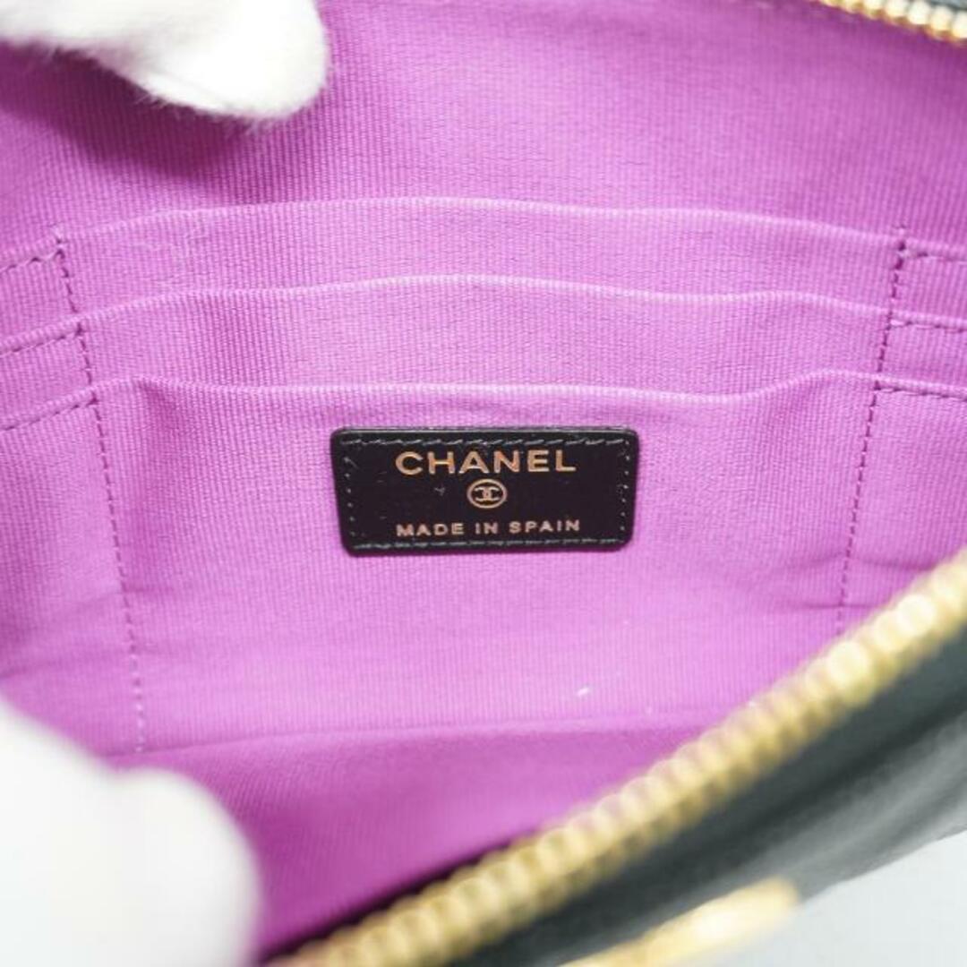 CHANEL(シャネル)の★SALE 【4fd3947】シャネル ポーチ/マトラッセ/キャビアスキン/ブラック/ゴールド金具 【中古】 レディース レディースのファッション小物(ポーチ)の商品写真