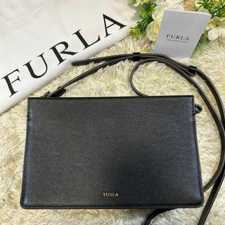 フルラ(Furla)の【極美品】フルラ バビロン ショルダーバッグ 黒 レザー 肩掛け 斜め掛け(ショルダーバッグ)