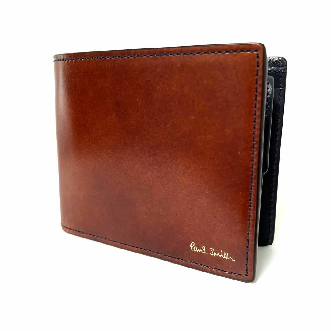 ポールスミス✨コードバン✨Paul Smith✨二つ折財布✨ブラウン最 ポールスミス✨コードバン✨Paul Smith✨二つ折財布✨ブラウン最