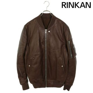 リックオウエンス(Rick Owens)のリックオウエンス  23AW  RU02C7789-LNV MA1レザーボンバーブルゾン メンズ 52(ブルゾン)