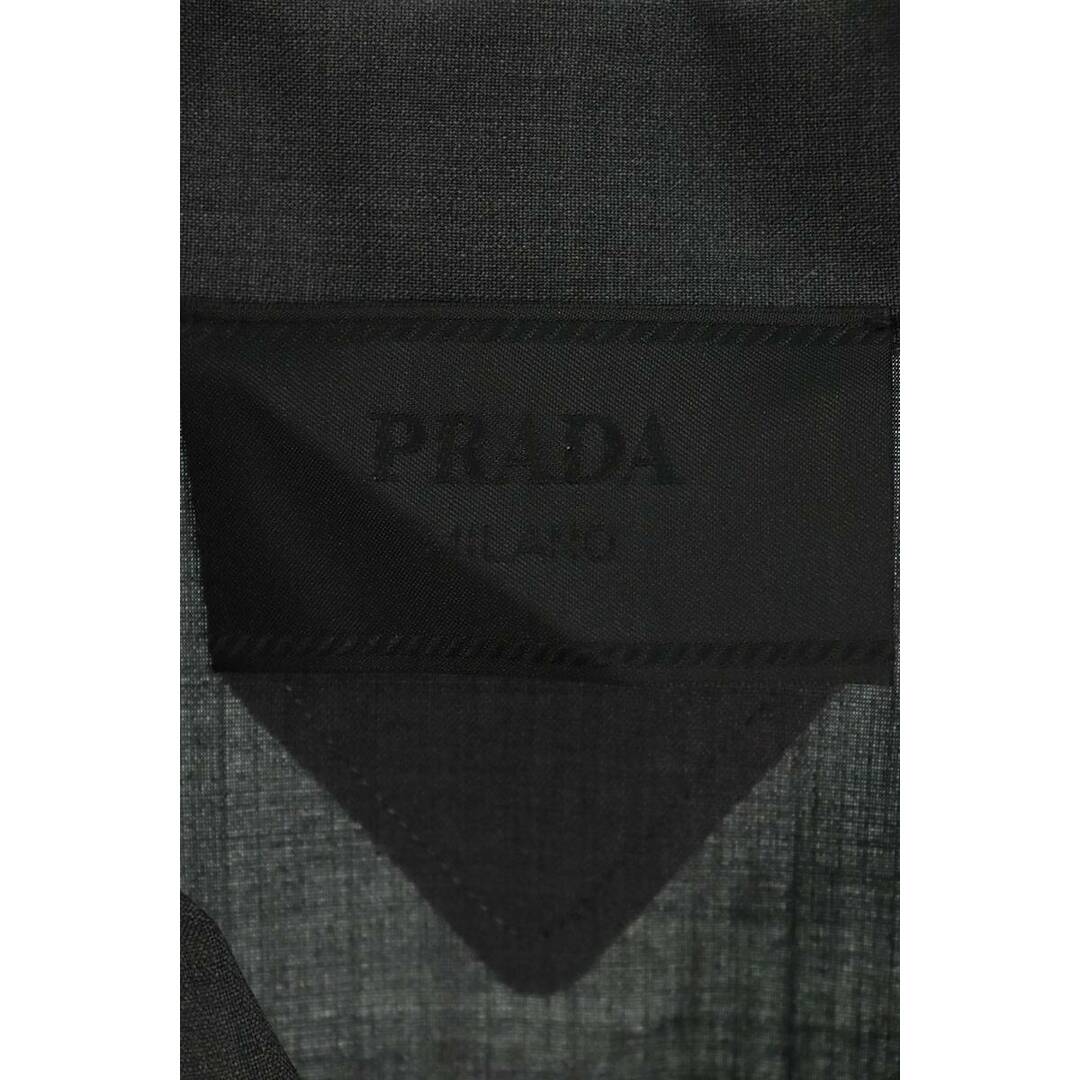 PRADA(プラダ)のプラダ  SC614 三角パッチウールジップアップ長袖シャツ メンズ XL メンズのトップス(シャツ)の商品写真