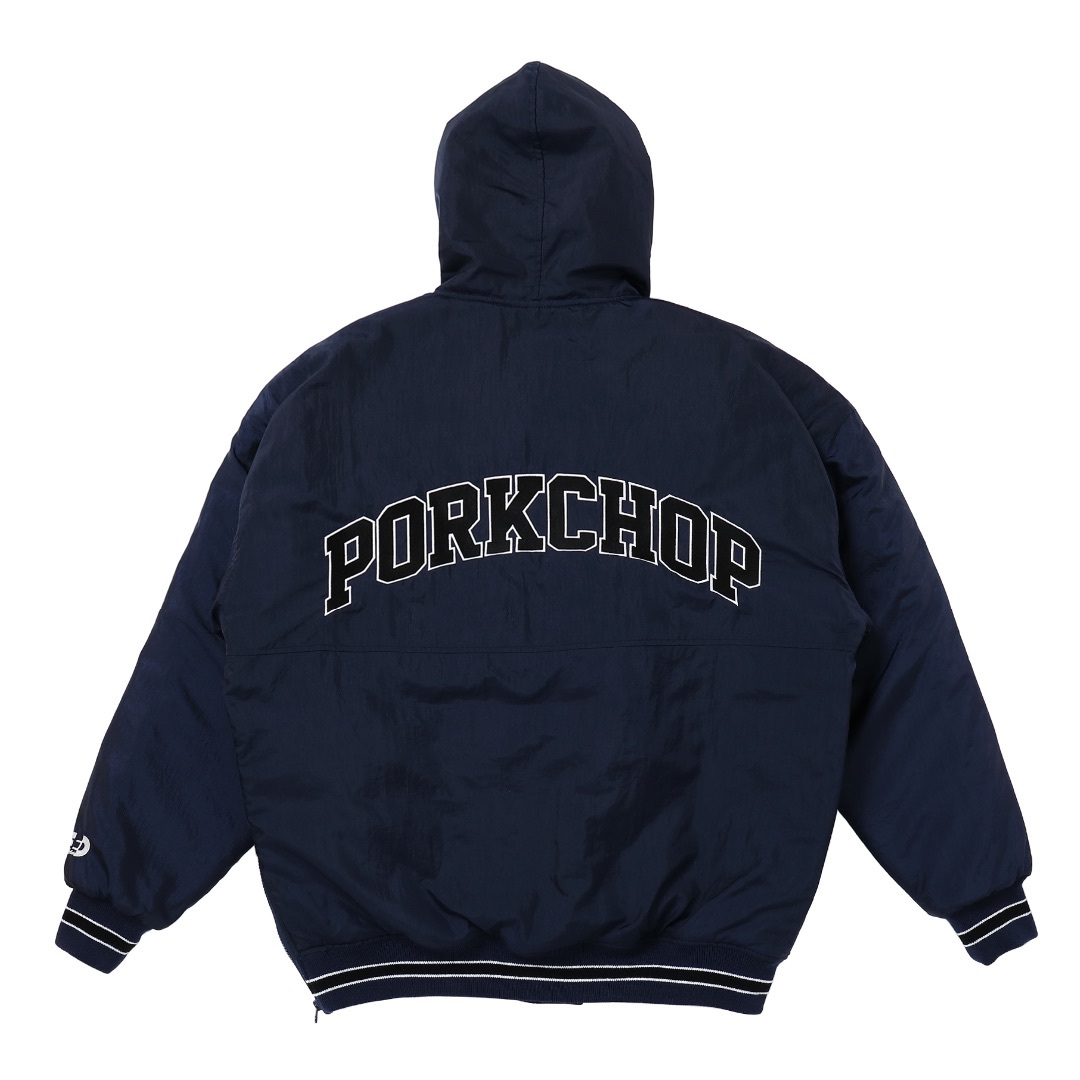 ポークチョップ スタジアム ジャケット ネイビー PORKCHOPの通販 ポークチョップ スタジアム ジャケット ネイビー PORKCHOPの通販
