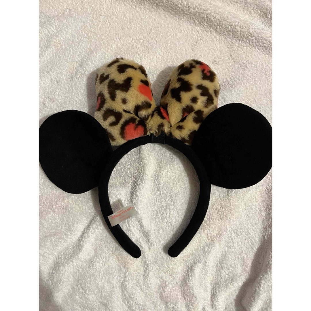 ディズニー リボンカチューシャ ミニーちゃん ヒョウ柄 古い ディズニー リボンカチューシャ ミニーちゃん ヒョウ柄 古い