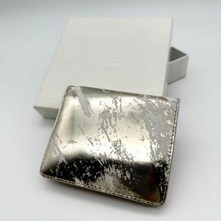 マルタンマルジェラ(Maison Martin Margiela)の【人気】メゾンマルジェラ  二つ折り財布 ゴールド ベージュ バイカラー(財布)