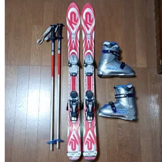 ジュニア用　スキー板　ビンディング　ストック　ブーツ(板)