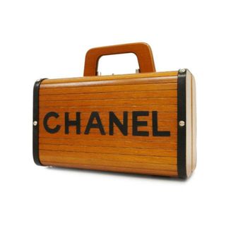 シャネル(CHANEL)の★SALE 【4fd4021】シャネル バニティバッグ/レザー/ウッド/ブラック/ブラウン/シルバー金具 【中古】 レディース(その他)