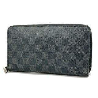 ルイヴィトン(LOUIS VUITTON)の【4fd4025】ルイヴィトン 長財布/ダミエ・グラフィット/ジッピーオーガナイザー/N63077/ブラック【中古】レディース(財布)