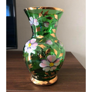 ボヘミア クリスタル(BOHEMIA Cristal)の【新品未使用品】チェコ　ボヘミアクリスタル　花瓶(花瓶)